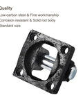 Tough As Nails Industrial Air Cylinder Pivot Clevis Mounting Bracket Rear Mount For Pneumatic Rod Black 50x50x32mm With 38mm Hole Spacing Built To Last Low Carbon Steel Construction For Automation Tasks, black steel rear mount