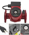 Heavy Duty 115V Three Speed Circulator Pump Replacement For Commercial Heating Featuring 17 GPM Flow top view with control panel and electrical plug.