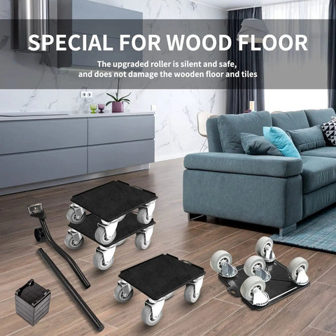 Move Your Heavy Furniture And Big Appliances Like Fridges And Washers With Ease Using This Beefy Dolly Set That Handles Up To 1300 Pounds Includes Lifting Tool Oversize Wheels And Non Slip Pads For No Sweat Moving featuring oversize wheels and lifting tool