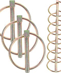 Heavy Duty Lynch Pin Assortment Kit 10 Pcs Zinc Plated With Ring Lock Built To Last for trailers and tractors