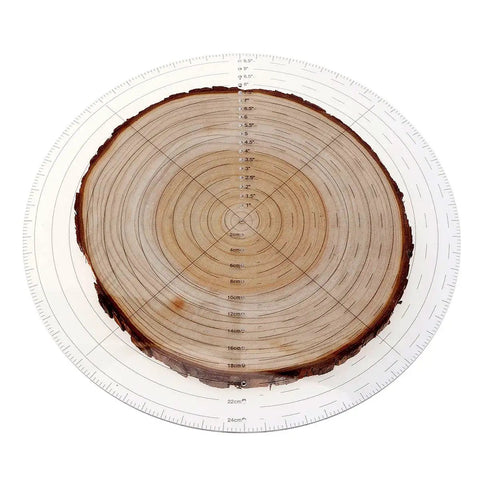 10 Inch Round Center Finder Tool For Wood Turning Lathe Work Clear Acrylic Circle Locator on wooden surface
