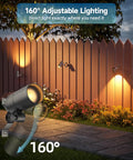 Low Voltage Landscape Down Lights Outdoor LED Spot Lighting For Yards, Wall Mounted With 160 Degree Adjustable Beam