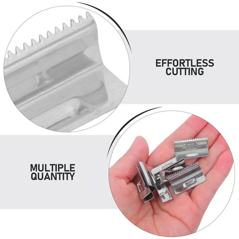 10 Pack 26mm Tape Dispenser Replacement Blades For Industrial Carton Sealers Seamless Refills For Tape Guns Compatible With Most Commercial Dispensers Sharp Durable Cutter Blades For Packaging And Shipping, steel blades in hand