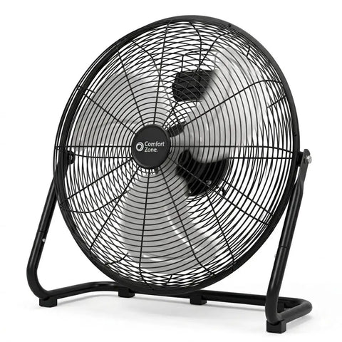 20-Inch High Velocity Floor Fan For Garage And Workshop, Heavy-Duty Metal Shop Fan With 3 Speed Settings, 180 Degree Tilt, Carry Handle, And Quiet Vibration-Free Cooling