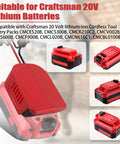 Two Pack Power Wheel Adapters for V20 20V Lithium Batteries CMCB200 to CMCB205 with heavy duty 14 gauge wire and connectors.