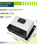 Heavy Duty 1200W 12V Solar Panel Kit Packs Twelve 100W Mono Panels Plus A 100A MPPT Charge Controller dimensions and specs.