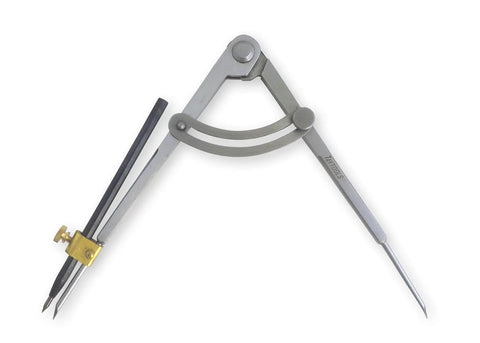 Deluxe Pro Grade 5 Piece Measuring Kit With 8 Inch Spring Inside And Outside Calipers 8 Inch Dividers with pencil attachment shown