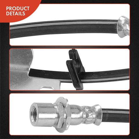 Front Brake Hydraulic Hose Kit For Ford F150 2009 And Ford Lobo 2009 Left And Right Driver And Passenger Sides Heavy Duty Beefed Up Replaces 9L3Z2078B Pack Of 2 EPDM Rubber With Zinc Plated Steel product details