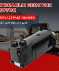 Hydraulic Motor 104-1228-006 104-1228 shown in front of construction equipment