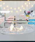 Diagram of One Half Inch Gas Key Valve Kit For Fire Pit And Fireplace With Flange And Three Inch Key Flat Black with propane and natural gas options.