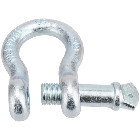 2 Pack 1 Inch D Ring Shackles Heavy Duty Tow And Lift Bow Shackles Carbon Steel Screw Pin Anchor Shackle 19 Ton Break Strength Silver For Tow Lifting Recovery Off Road Vehicle Use Galvanized Finish