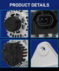 Close-up details of 12V 90A CW Alternator Replacement For Elantra 2011-2017, Elantra Coupe, Kia Soul, Forte, DIY ready