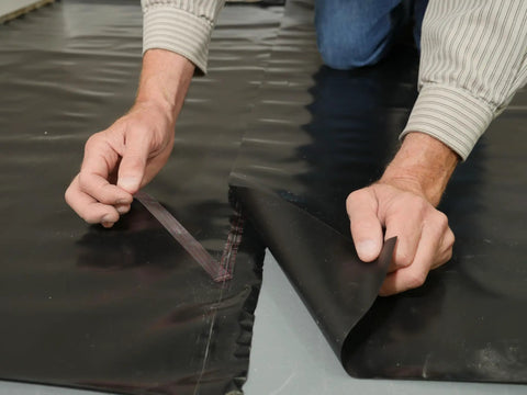 Installing Rock Solid.006 Mil Polyethylene Moisture Vapor Barrier Roll For Laminate Engineered Hardwood Floors 100 Square Feet.