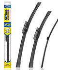 Premium Silicone Windshield Wiper Blades Replacement For Audi Q5 2018 To 2024 Set Of 3 displayed with packaging