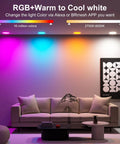 Living room with Color Changing 4 Inch RGBCW LED Recessed Ceiling Lights 12W Canless Downlight With Junction Box 1080 Lumens
