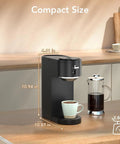 2 In 1 Single Serve Coffee Maker For K Cup Pods And Ground Coffee, Adjustable 6 To 14 Oz Brews, 14 Oz Water Reservoir on countertop