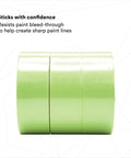 High Performance Green Masking Tape For Automotive, Specialty Vehicle And Industrial Projects, 48mm x 55m, front view.
