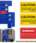 Generator Interlock Kit For Eaton Cutler Hammer BR Series Panels 150 to 200 Amp With 1 1 4 Inch Spacing Lockout, warning signs