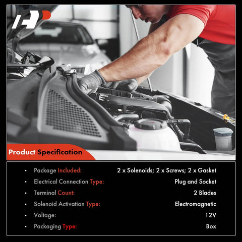 Mechanic installing Two Piece Engine Variable Valve Timing Solenoid Kit for Ford Lincoln Mercury 4.6L 5.4L 3V VVT VCT