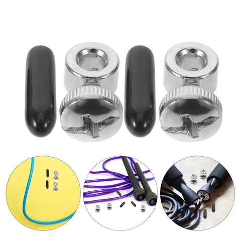 Versanverse Adjustable Jump Rope Repair Kit For Speed Cables Includes 10 Sets With Steel Screws And End Caps, close-up repair parts