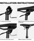 Installation steps for Cable-Less Hydraulic Dropper Seatpost for MTB E-Bike and Road Bikes, dia 27.2mm to 31.6mm, travel 100mm to 125mm.