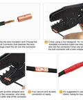 Step-by-step guide for using 380 Piece Non Insulated Butt Connectors Kit For 26 To 6 AWG Beefy Copper Crimp Splice Terminals.