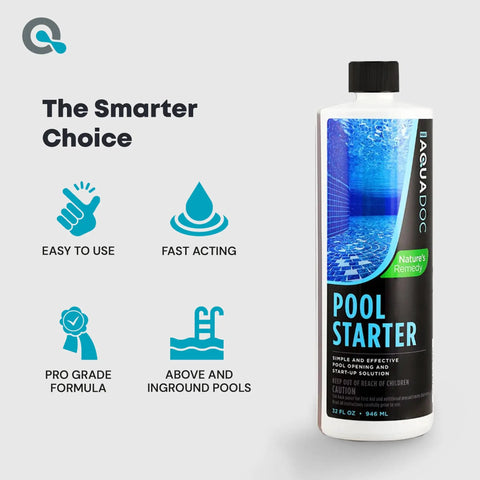 Pool Opening Starter Kit With Enzyme For Above Ground And Inground Pools, 32oz Treats Up To 30,000 Gallons bottle and features