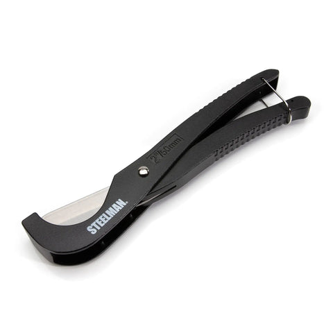 PVC Pipe Cutter Tool With Stainless Steel Blade For 2 Inch Tubes Heavy Duty Steel Body Pro Grade Rust Proof Coating Spring Assisted Opening