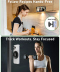 Dual Magnets Golf Cart Phone Holder With MagSafe Compatibility used in kitchen and gym settings