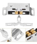 10 Pack Stainless Steel Door Catches With Spring Ball Mechanism showing close-up of metal hardware and spring ball detail