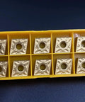20 Pack CNMG431 Carbide Turning Inserts For Lathe Machining Steel And Stainless Steel With PVD Coating in yellow tray