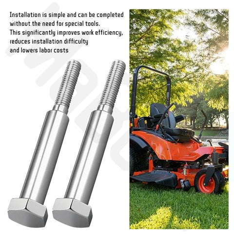 Beefy Shoulder Bolt Replacement For T GR G TG Series Lawn Tractors G2160 And Z Series Zero Turn Mowers ZD21 ZD25F ZD28 ZD28F 2 Pack K5221-72672 Compatible Heavy Duty Axial Movement Lock Preventer For Secure Bolts with lawn mower