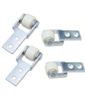 15mm Diameter Wheel Sliding Door Track Guide Wheel Roller For Furniture Cabinets Sliding Doors Trundle Beds And Drawers, High Quality Wheel Set With Smooth Rollers To Reduce Friction And Wobble, Fits Most Sliding Door Tracks, 4 Pieces.