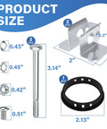 Padlock Fastener Kit For Delta Jobox Cabinets 15 Piece Set with O Rings Clips Nuts Bolts Heavy Duty Steel components size chart