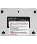 Back view of Two Way Dual Battery Charger Hub for Drones, 60W Fast Charging Station showing model and specifications label.
