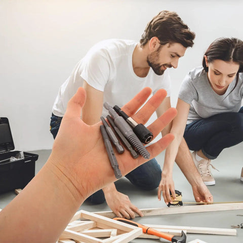 Get This Bad Boy Zerodeko Steel Screw Extractor Kit For Your DIY Repairs And Home Fixes! Removes Broken Bolts And Stripped Screws With Ease Using Comfortable User Friendly Design For Quick Results On Any Task. Steel extractor bits in hand for DIY repairs