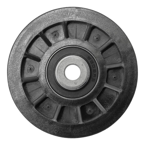 Ditch The Worn Idler And Grab This Heavy Duty Drive Flat Pulley Replacement For Husqvarna Models Like LS2042 XLS2146 LS2246 And More with a black finish.