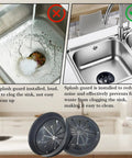 4 Pack Garbage Disposal Splash Guard Rubber Inserts 3.1 Inch Kitchen Sink Drain Guard with installation comparison