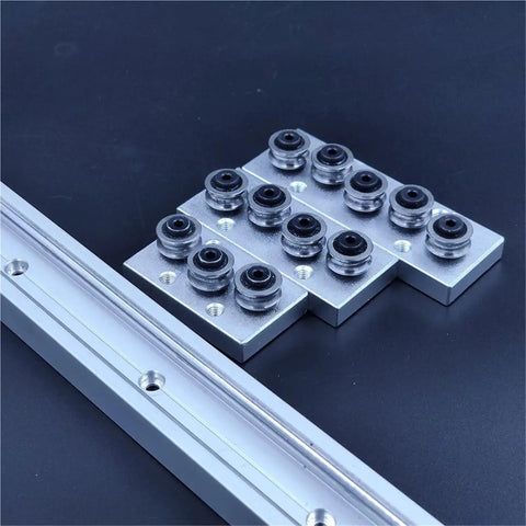 Pro Grade Dual Axis Linear Guide Rail With Built In Aluminum Roller Bearings 28mm SGR10 And SGB10 For Industrial Automation Smooth Precise Motion And Flexible Wheel Options on aluminum rail