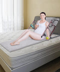 Heavy Duty Electric Bed Backrest With Remote, 661 Pounds Capacity Adjustable Lifting Support Seat, Foldable Armrests And Extender Cushion For Elderly Assistance Rising Sitting Helper Accessory on bed