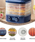 No Sweat Compact Home Dehydrator For Countertops With Five Stackable Trays, showing digital controls and drying racks.
