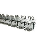 Professional Alligator Rubber Conveyor Belt Staple Fastener Splice Kit showing metallic hinge pins and connectors for installation.