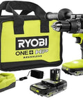 18V Brushless Hammer Drill Kit Half Inch Chuck Cordless Drill For Concrete And Brick With 0 To 31,000 BPM, Two Speed