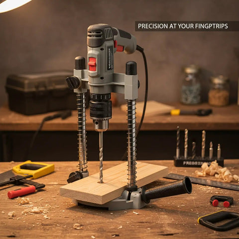 Convert Your Handheld Drill Into A Stable Benchtop Press With A Cast Iron Base For Wood And Metal Achieve Precise Vertical Drilling