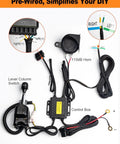UTV Turn Signal Kit With 110dB Horn Plug And Play Prewired Blinker Kit With Lever Column Switch DC 10-48V 10A Street Legal