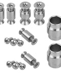 Premium Upgrade 26 Piece TC4 Titanium Hardware Kit Featuring Corrosion Resistant Fasteners And Sleek Black Screws For Customizing Gear And Knives Built Tough With Sick Durability And Zero Dings - Assorted titanium fasteners and screws.