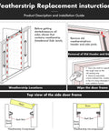 Weather Stripping Door Seal For Exterior Windows And Garage Doors V Shaped Foam Kerf Weatherstrip Gap Blocker instructions