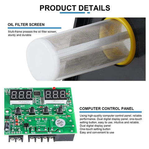 Automatic Lubrication Pump With 0 To 1.6 MPa Pressure Gauge And Low Oil Level Alarm 110V Digital CNC Oil Pump Oiler filter screen and control panel