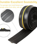 Garage Door Threshold Seal Strips 20 Ft Weatherproof Rubber Weather Stripping with two sealants adhesives for DIY replacement