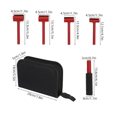 Hinge Gap Adjuster Tool Set With Canvas Pouch 14 19 23 25mm Door Hinge Bender And Repair Kit For Quick And Easy Door Fitting And Perfect Alignment Durable Build For Pros And DIY Projects